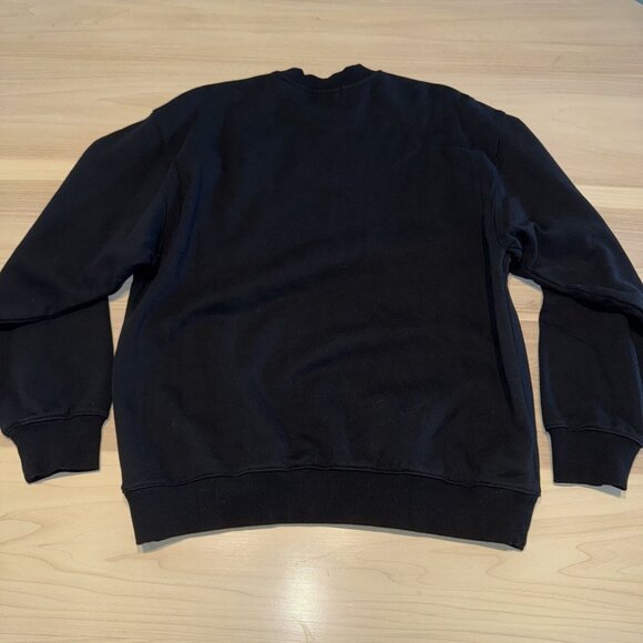 SKIMS Boyfriend Fleece Washed Onyx Black Crewneck Sweatshirt Women's X-Small XS - Picture 4 of 8